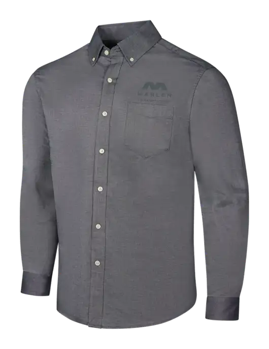 Dark Grey SuperPro Oxford Shirt w/Marlen Logo