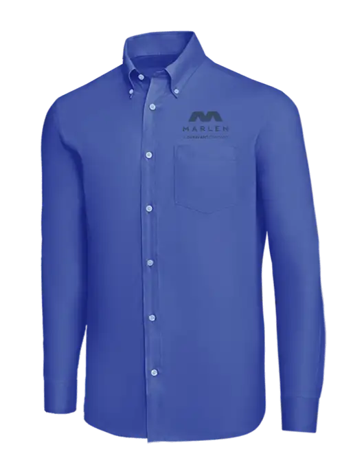 Brooks Brothers Dark Royal Wrinkle-Free Stretch Nailhead Shirt w/Marlen Logo