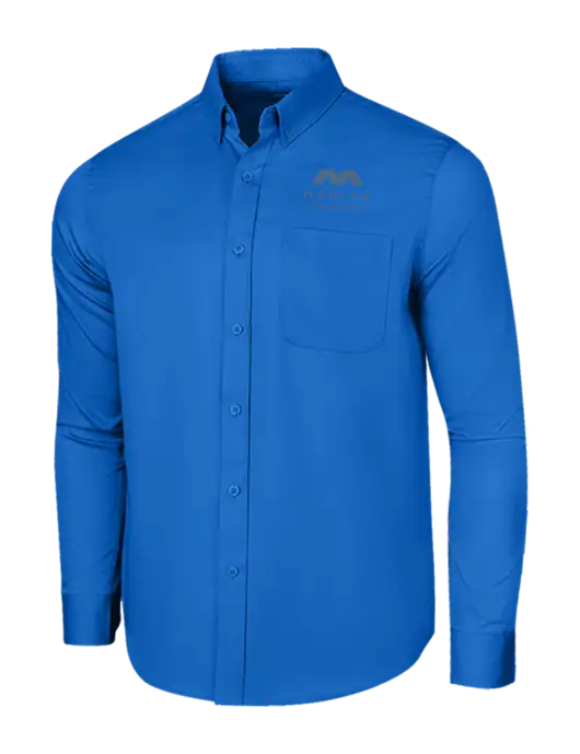 Long Sleeve Royal Blue Superpro React Twill Shirt w/Marlen Logo
