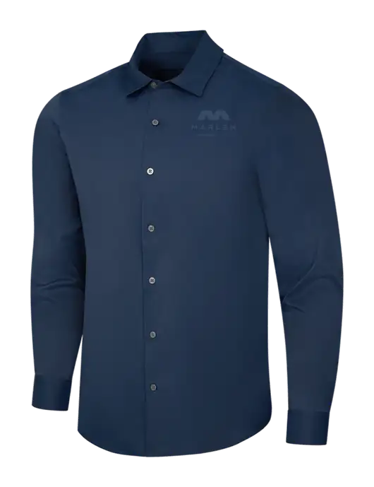 Navy City Stretch Shirt w/Marlen Logo