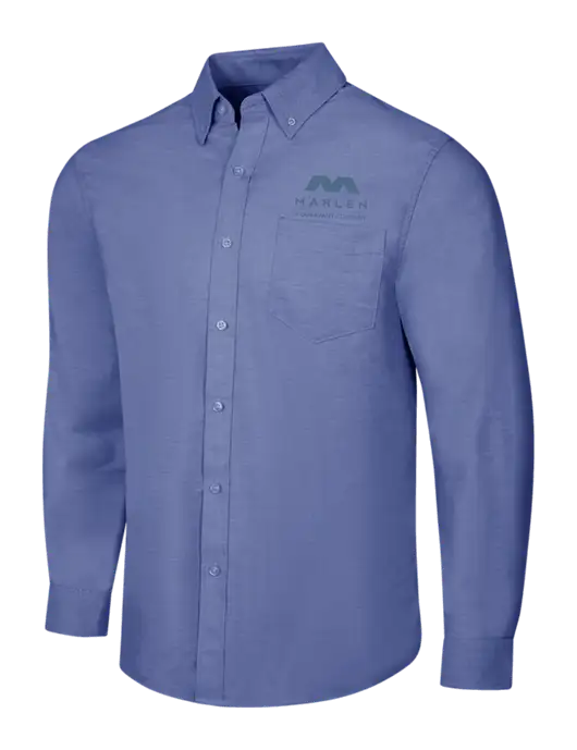 Navy SuperPro Oxford Shirt w/Marlen Logo