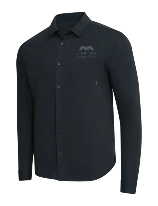 OGIO Black Extend Long Sleeve Button Up Shirt w/Marlen Logo