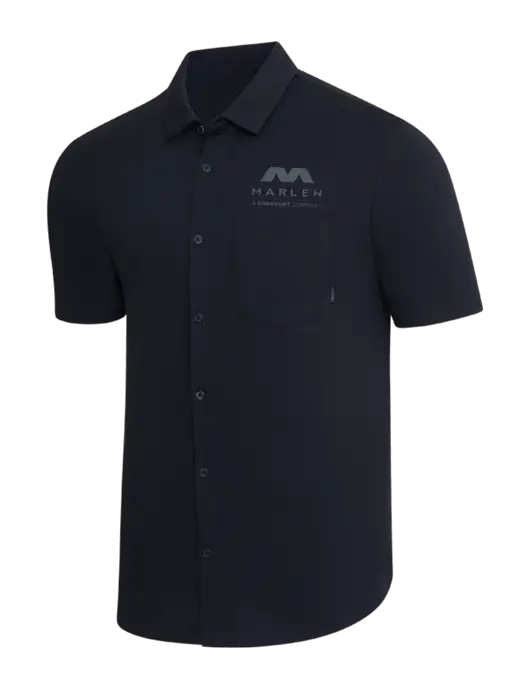 OGIO Black Extend Short Sleeve Button Up Shirt w/Marlen Logo