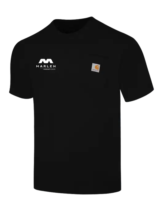 Carhartt Workwear Black Pocket Short Sleeve T-Shirt w/Marlen Logo