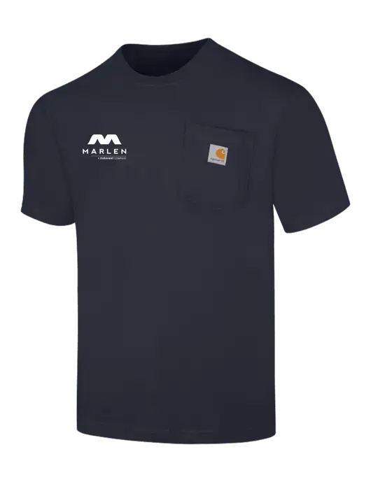 Carhartt Workwear Dark Navy Pocket Short Sleeve T-Shirt w/Marlen Logo