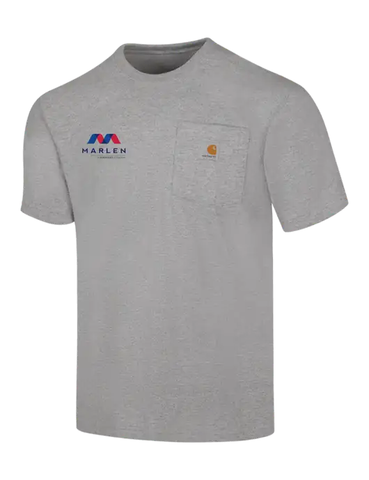 Carhartt Workwear Light Grey Heather Pocket Short Sleeve T-Shirt w/Marlen Logo