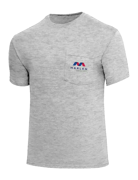 Core Blend Light Grey Heather Pocket T-Shirt w/Marlen Logo