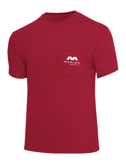 Core Blend Red Pocket T-Shirt w/Marlen Logo