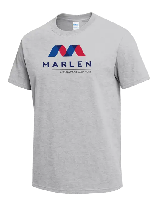 Light Grey Heather Heavyweight 6.1 oz T-Shirt w/Marlen Logo