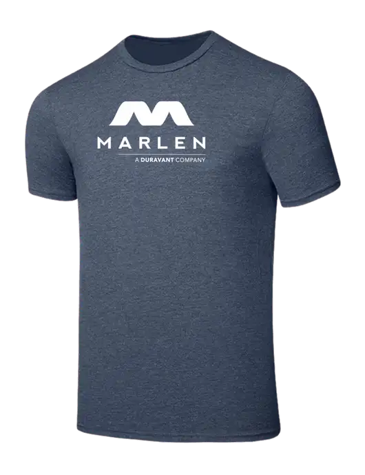 Seriously Soft Heathered Navy T-Shirt w/Marlen Logo