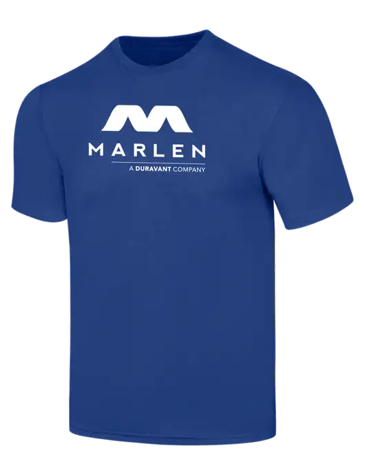 Simply Soft Dark Royal 4.5oz  Poly/Combed Ring Spun Cotton T-Shirt w/Marlen Logo