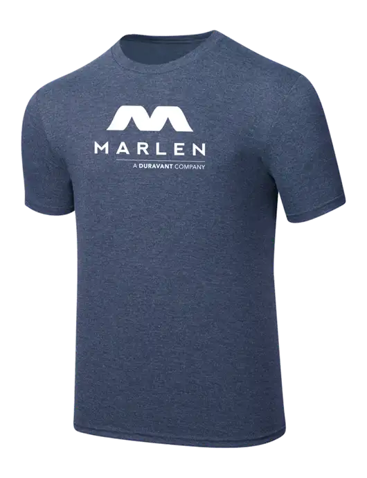 Simply Soft Navy Frost 4.5oz  Poly/Combed Ring Spun Cotton T-Shirt w/Marlen Logo