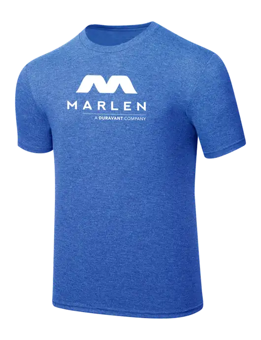 Simply Soft Royal Frost 4.5oz  Poly/Combed Ring Spun Cotton T-Shirt w/Marlen Logo