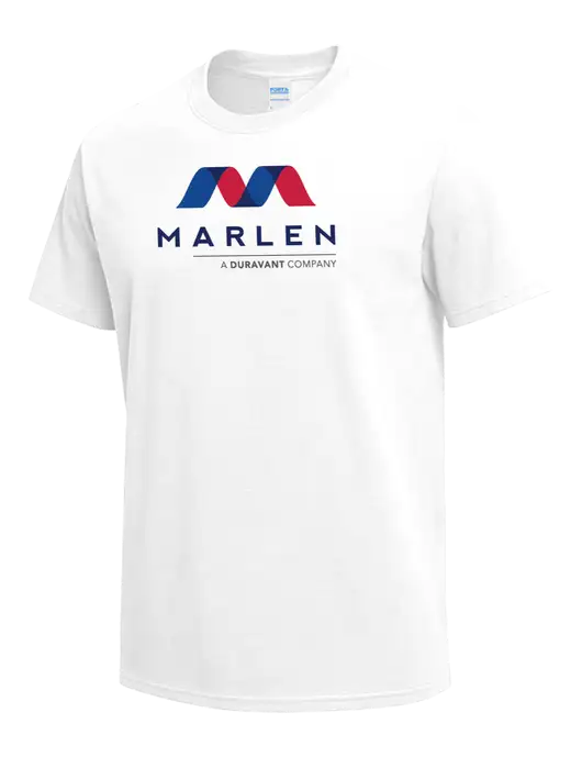 White Heavyweight 6.1 oz T-Shirt w/Marlen Logo