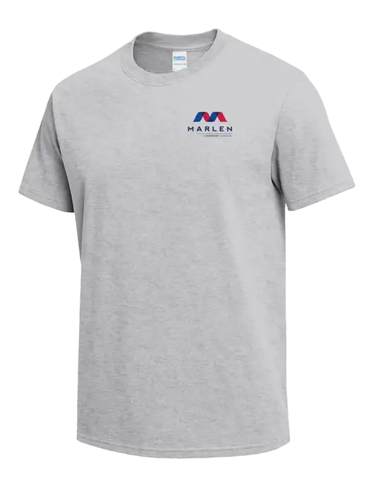 Light Grey Heather Heavyweight 6.1 oz T-Shirt w/Marlen Logo