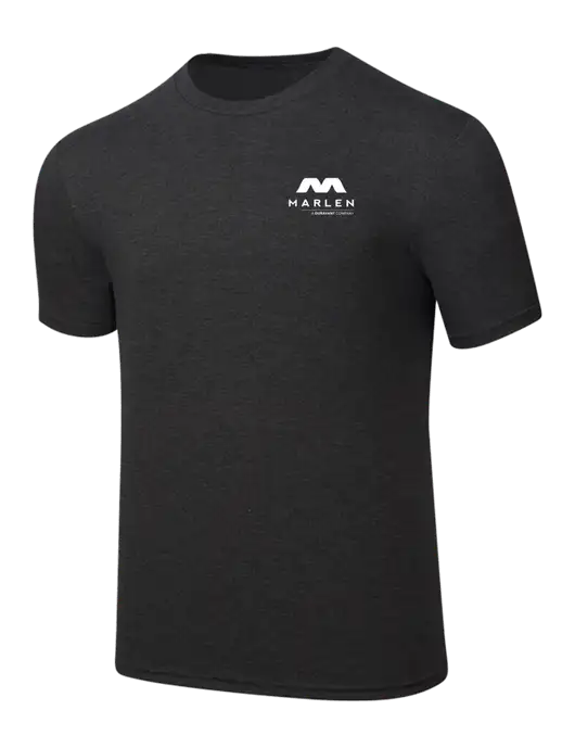 Simply Soft Black Frost 4.5oz  Poly/Combed Ring Spun Cotton T-Shirt w/Marlen Logo
