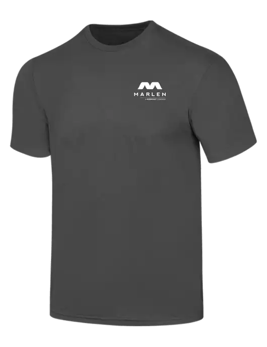 Simply Soft Charcoal 4.5oz  Poly/Combed Ring Spun Cotton T-Shirt w/Marlen Logo
