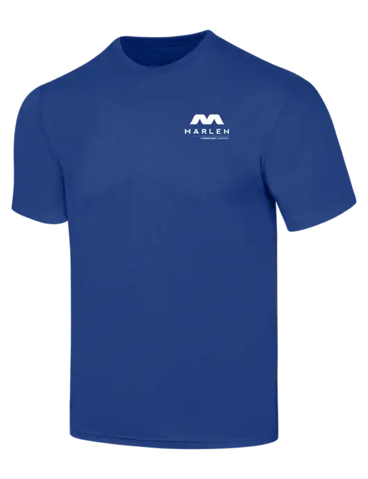 Simply Soft Dark Royal 4.5oz  Poly/Combed Ring Spun Cotton T-Shirt w/Marlen Logo