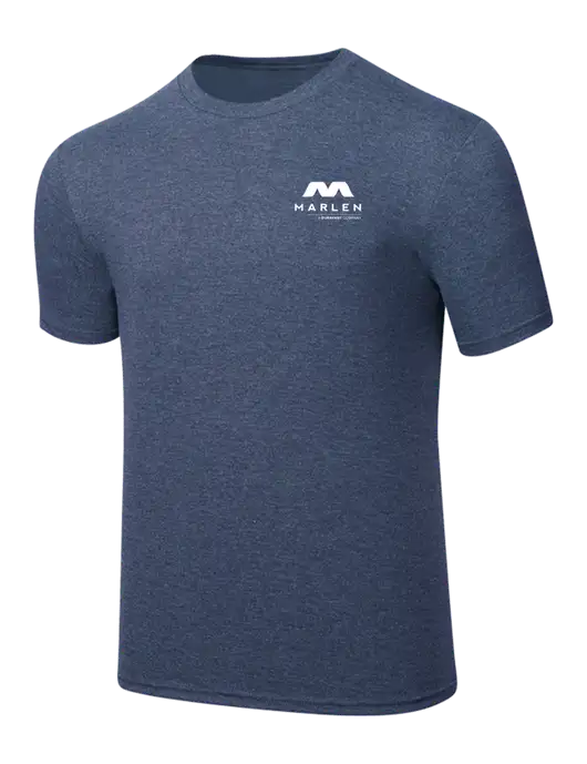 Simply Soft Navy Frost 4.5oz  Poly/Combed Ring Spun Cotton T-Shirt w/Marlen Logo