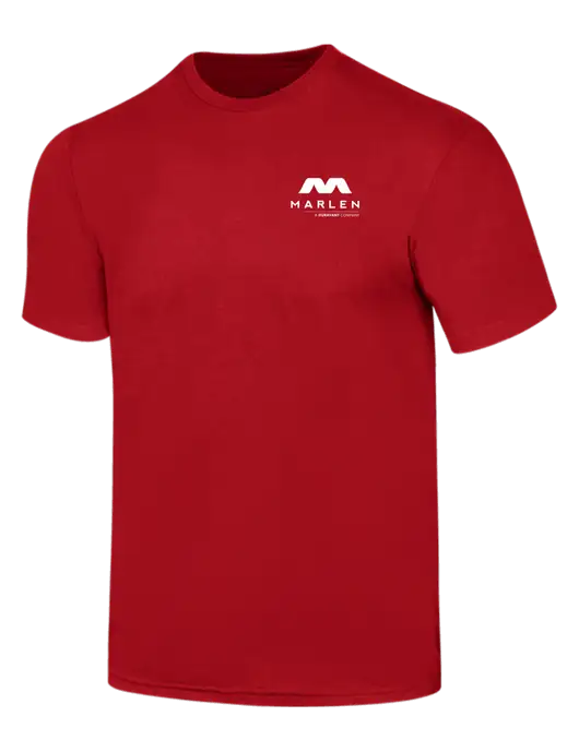 Simply Soft Red 4.5oz  Poly/Combed Ring Spun Cotton T-Shirt w/Marlen Logo