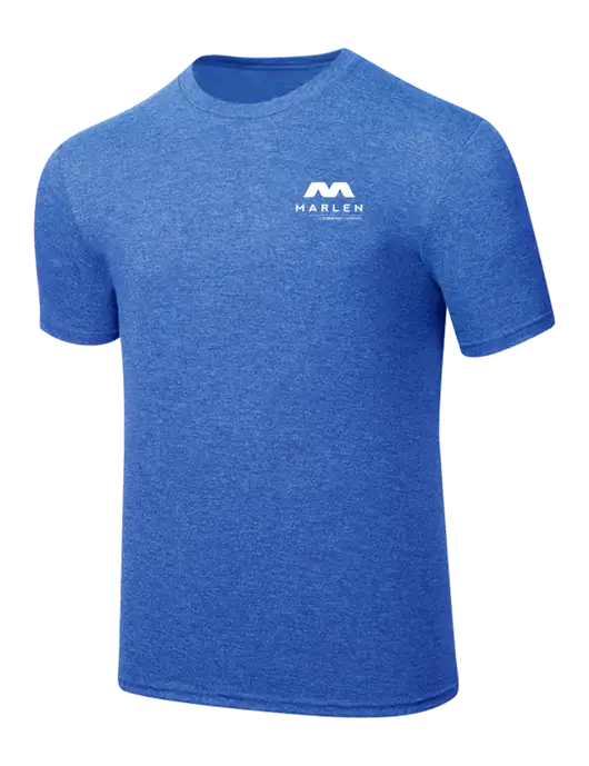 Simply Soft Royal Frost 4.5oz  Poly/Combed Ring Spun Cotton T-Shirt w/Marlen Logo