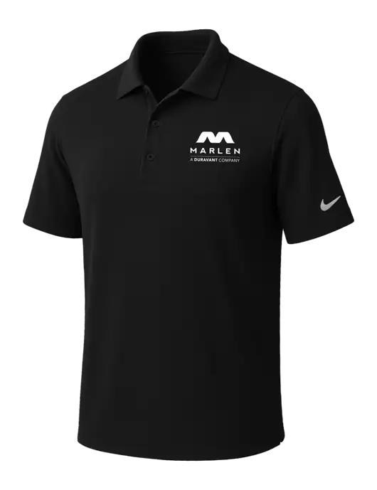 NIKE Black Dri-Fit Micro Pique Polo w/Marlen Logo