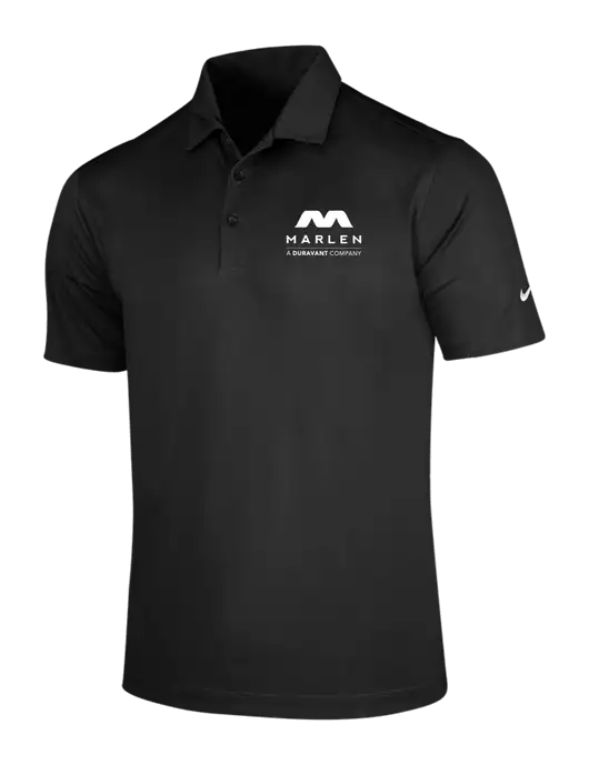 NIKE Black Dri-Fit Vertical Mesh Polo w/Marlen Logo