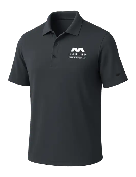 NIKE Dark Grey Dri-Fit Micro Pique Polo w/Marlen Logo
