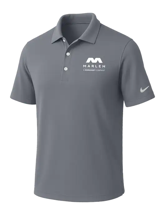 NIKE Medium Grey Dri-Fit Micro Pique Polo w/Marlen Logo
