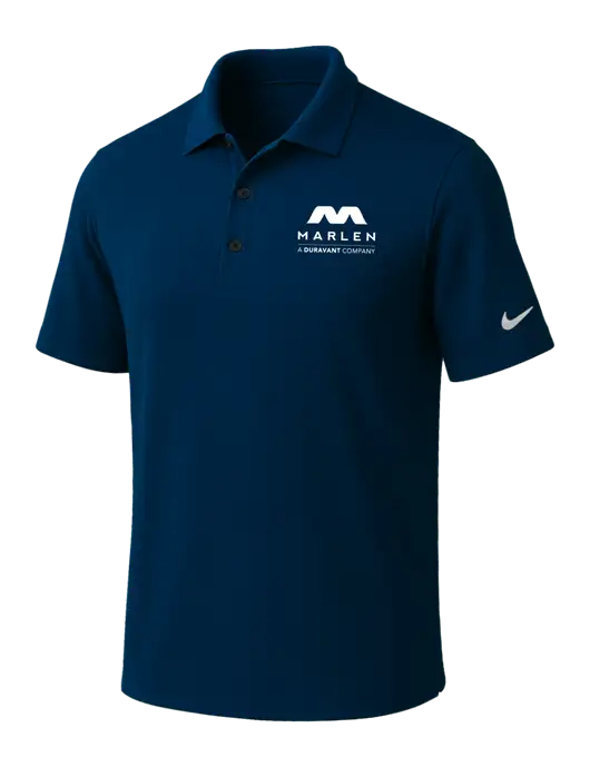 NIKE Navy Dri-Fit Micro Pique Polo w/Marlen Logo