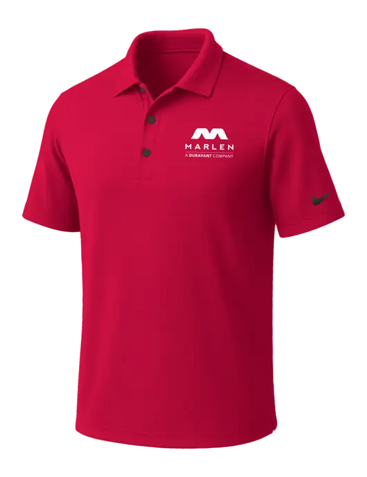 NIKE Red Dri-Fit Micro Pique Polo w/Marlen Logo