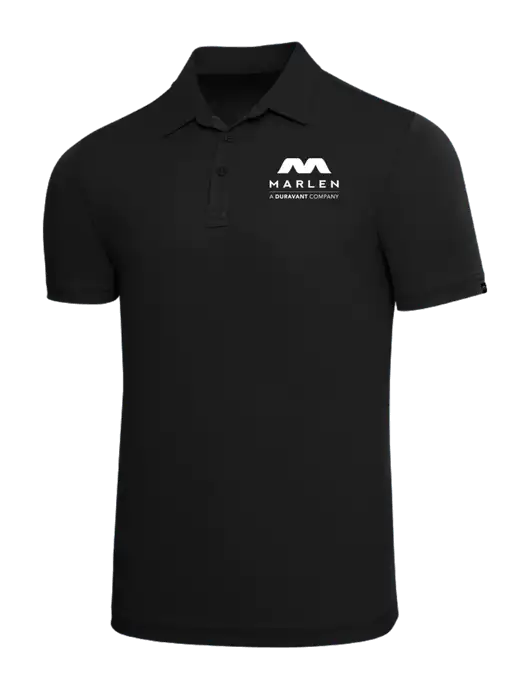 TravisMathew Black Solid Oceanside Polo w/Marlen Logo