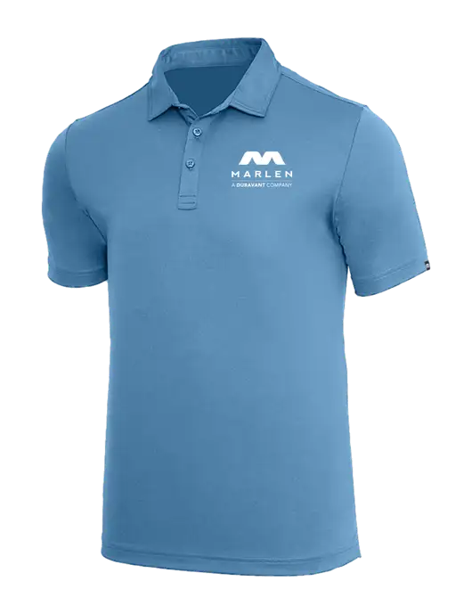 TravisMathew Dark Carolina Blue Coto Performance Polo w/Marlen Logo