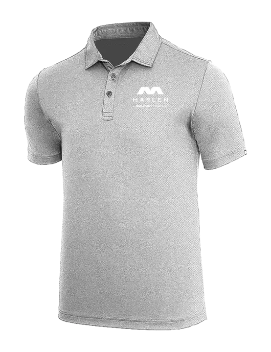TravisMathew Medium Grey Heather Coto Performance Polo w/Marlen Logo