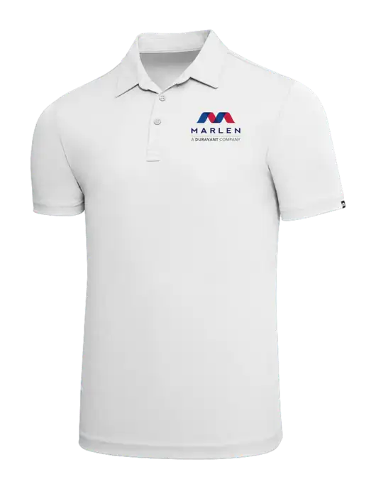 TravisMathew White Solid Oceanside Polo w/Marlen Logo