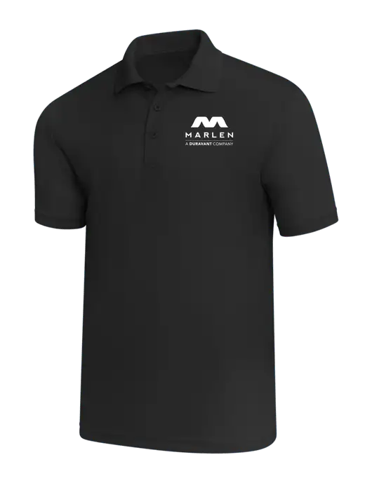 Black PosiCharge RacerMesh Polo w/Marlen Logo
