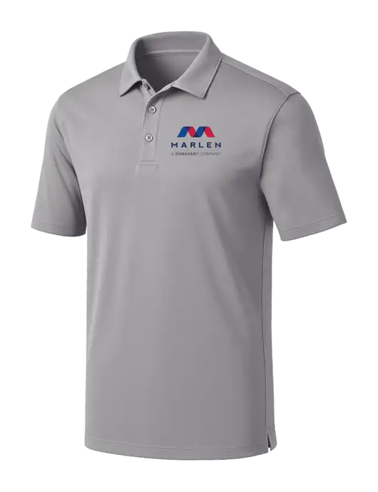 Light Grey Silk Touch Performance Polo w/Marlen Logo
