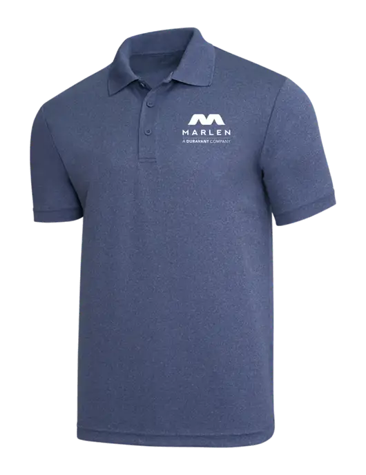 Light Navy Heather PosiCharge RacerMesh Polo w/Marlen Logo