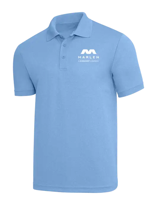 Light Royal Heather PosiCharge RacerMesh Polo w/Marlen Logo