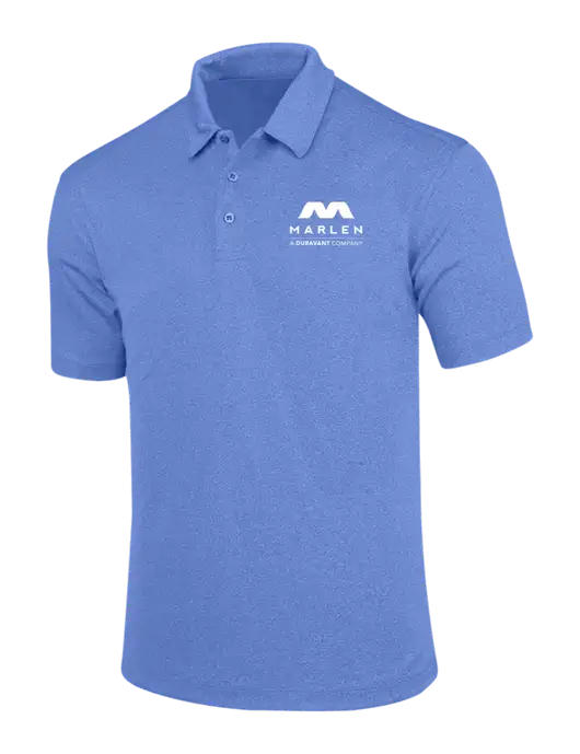 Light Royal Trace Heather Polo w/Marlen Logo