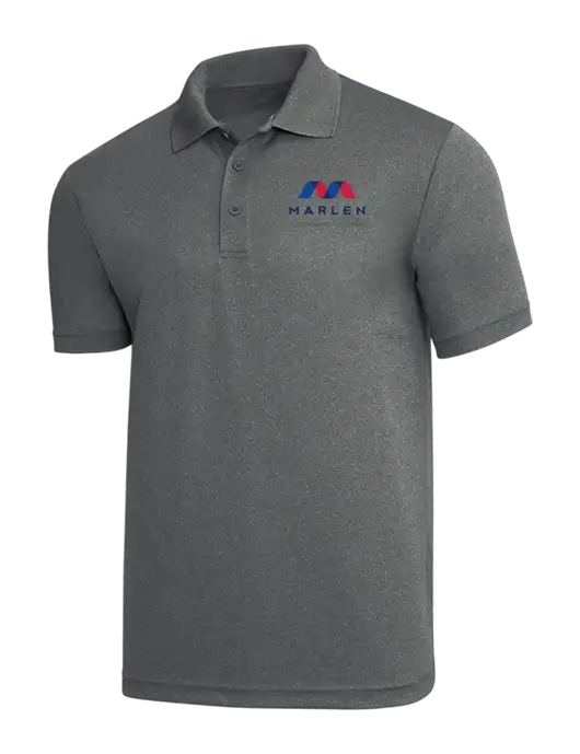 Medium Grey Heather PosiCharge RacerMesh Polo w/Marlen Logo