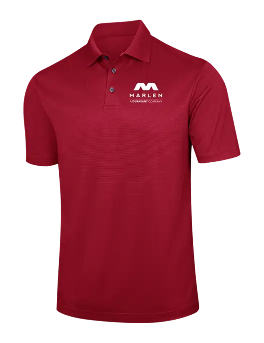 Red Performance Fine Jacquard Polo w/Marlen Logo