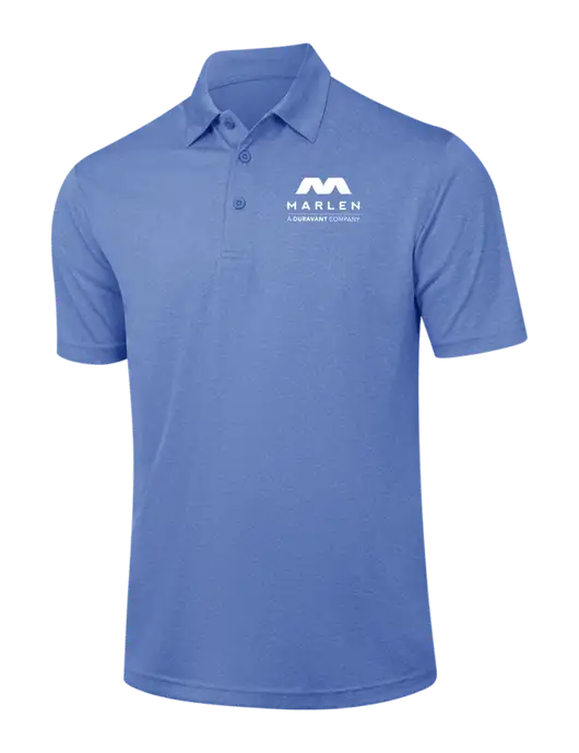 Royal Heather Contender Polo w/Marlen Logo