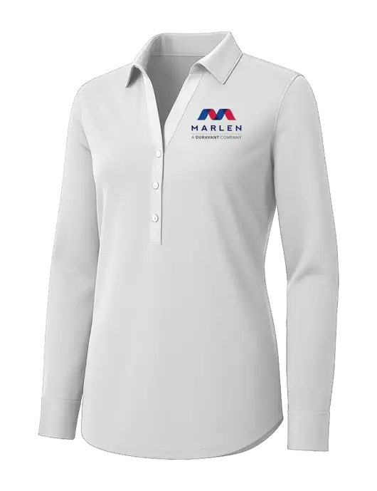 Womens White City Stretch Shirt w/Marlen Logo