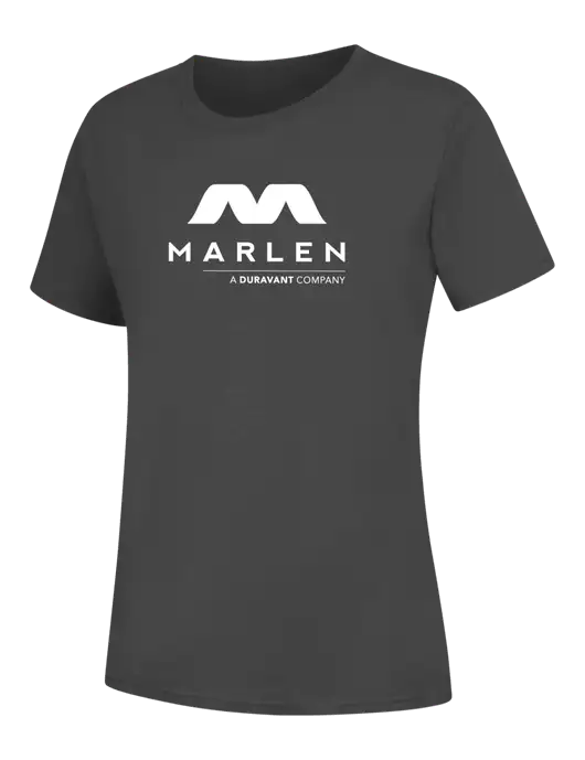 Womens Charcoal Core Blend Tee w/Marlen Logo