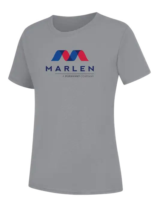 Womens Light Grey Heather Core Blend Tee w/Marlen Logo