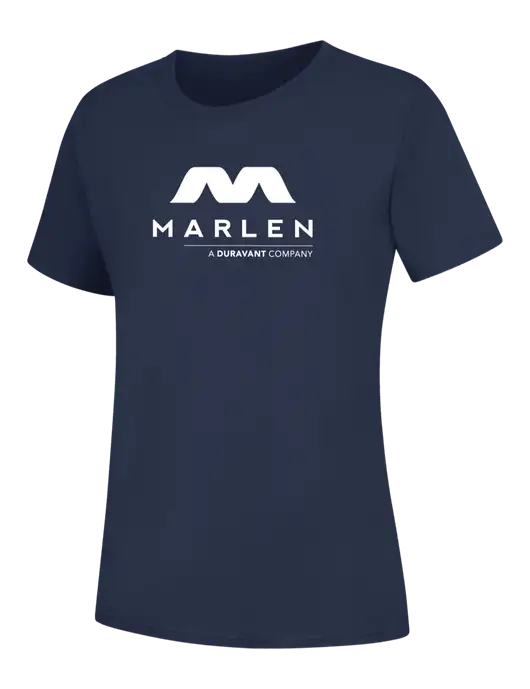 Womens Navy Core Blend Tee w/Marlen Logo
