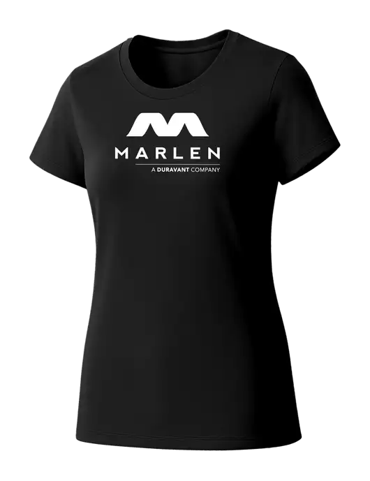 Womens Seriously Soft Black T-Shirt w/Marlen Logo