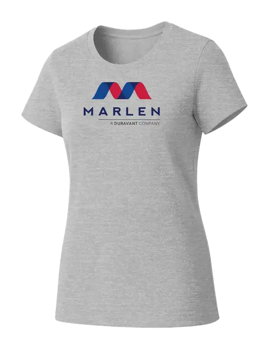 Womens Seriously Soft Light Heathered Grey T-Shirt w/Marlen Logo
