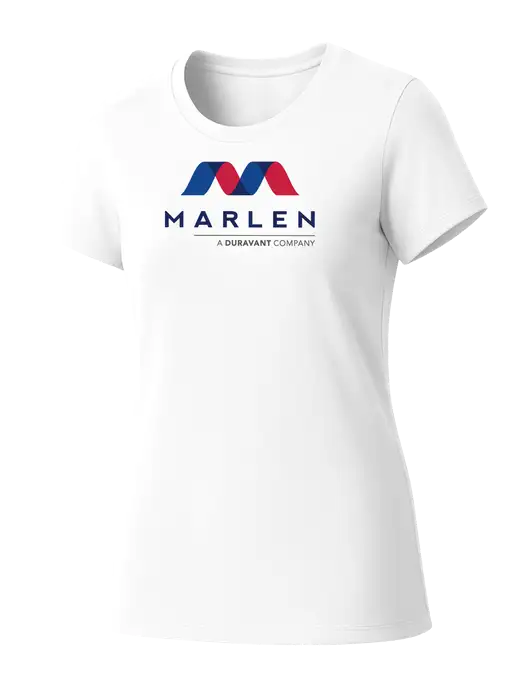 Womens Seriously Soft White T-Shirt w/Marlen Logo